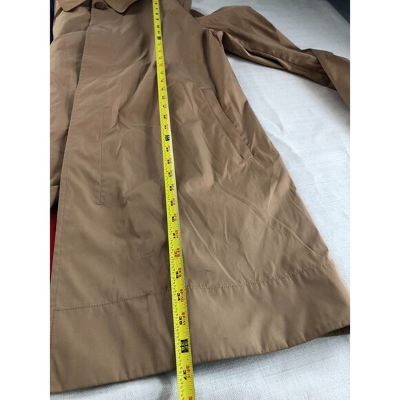 TALLIA  Men's Beige Solid Packable Trench Coat Rain Coat Windbreaker L Classic - Picture 8 of 9